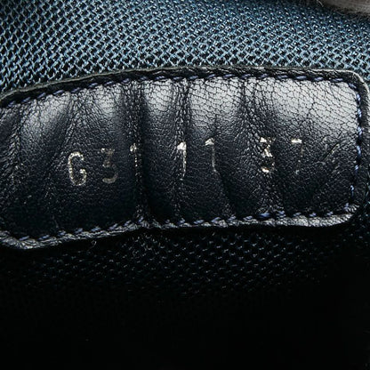 Chanel CC Logo Sneakers 37.5 Navy White Leather — view 7