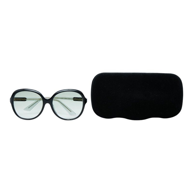 Gucci Interlocking Sunglasses Black Green Acetate 1- Eyewear — view 7