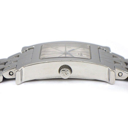 Hermes Watch Square White Guilloche Dial SS Quartz Analog Box and Paper — view 2