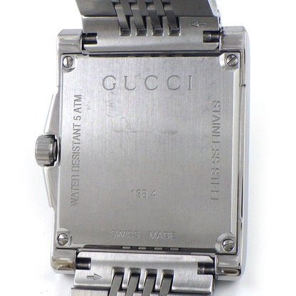 Gucci Watch Timeless Rectangle 138.4 Rectangular Sunray Silver Dial Date SS — view 4