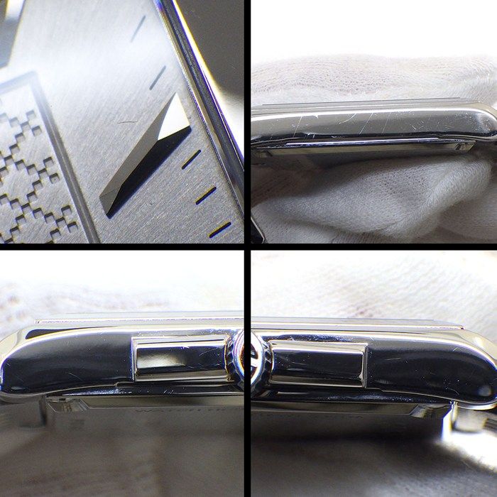 Gucci Watch Timeless Rectangle 138.4 Rectangular Sunray Silver Dial Date SS — view 6