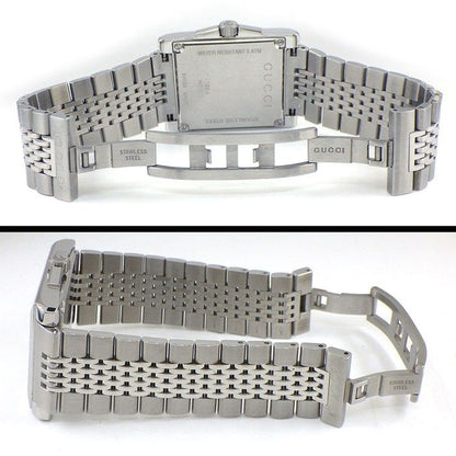 Gucci Watch Timeless Rectangle 138.4 Rectangular Sunray Silver Dial Date SS — view 3