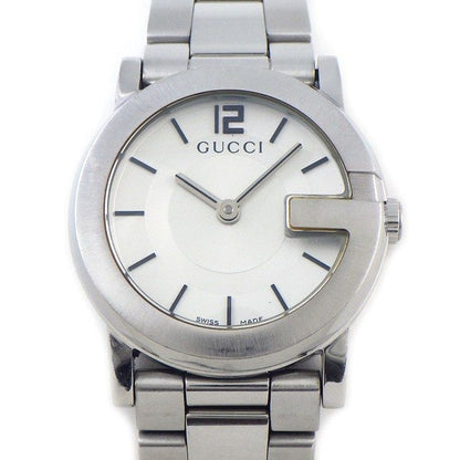 Gucci Watch Round Silver Dial SS Quartz Analog