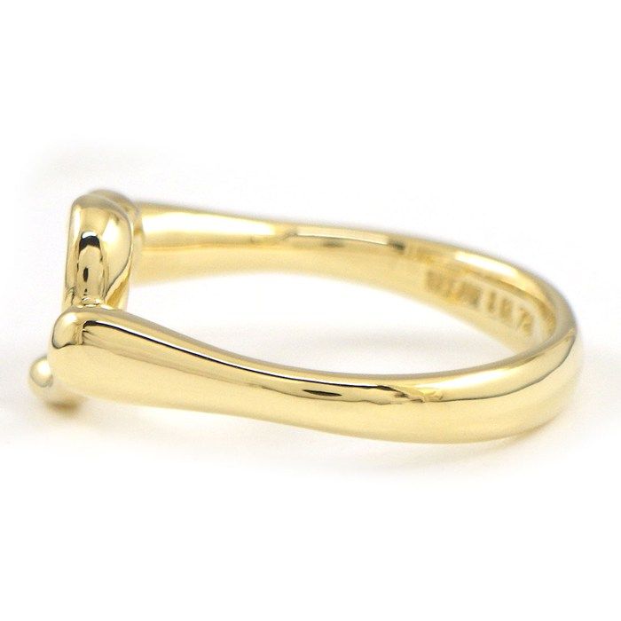 Tiffany & Co Ring Open Heart Diamond 18k Yellow Gold — view 2