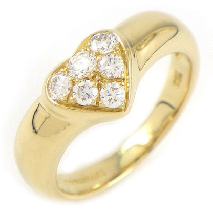 Tiffany & Co Ring Friendship Heart Motif Points Diamond 18k Yellow Gold