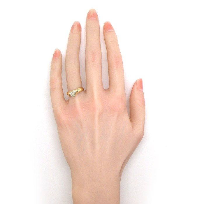 Tiffany & Co Ring Friendship Heart Motif Points Diamond 18k Yellow Gold — view 5