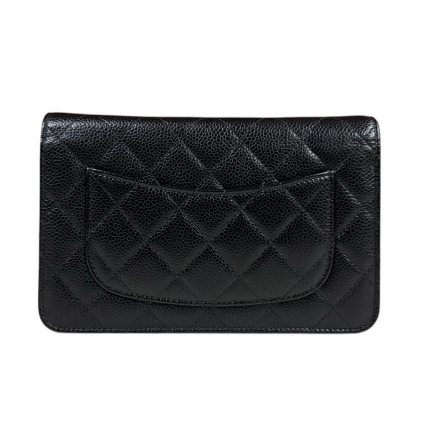 Chanel Quilted Shoulder Bag Caviar Leather Black — view 3