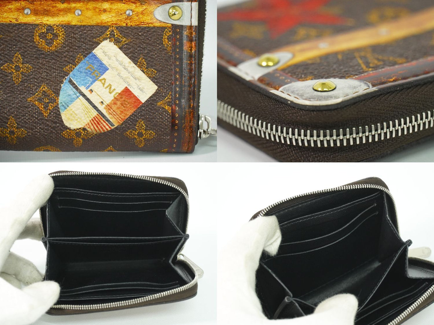 Louis Vuitton LV Zippy Coin Purse Transformed Trunk Time Monogram Case Brown — view 7