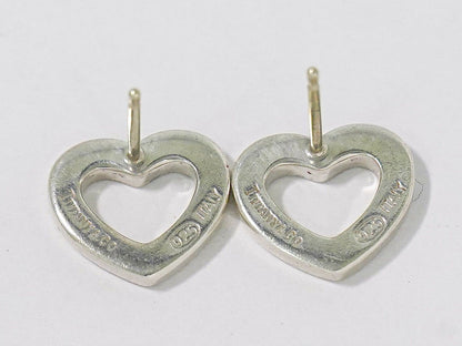 Tiffany & Co Open Heart 925 Earrings Silver — view 2