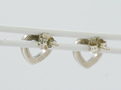 Tiffany & Co Open Heart 925 Earrings Silver — view 7