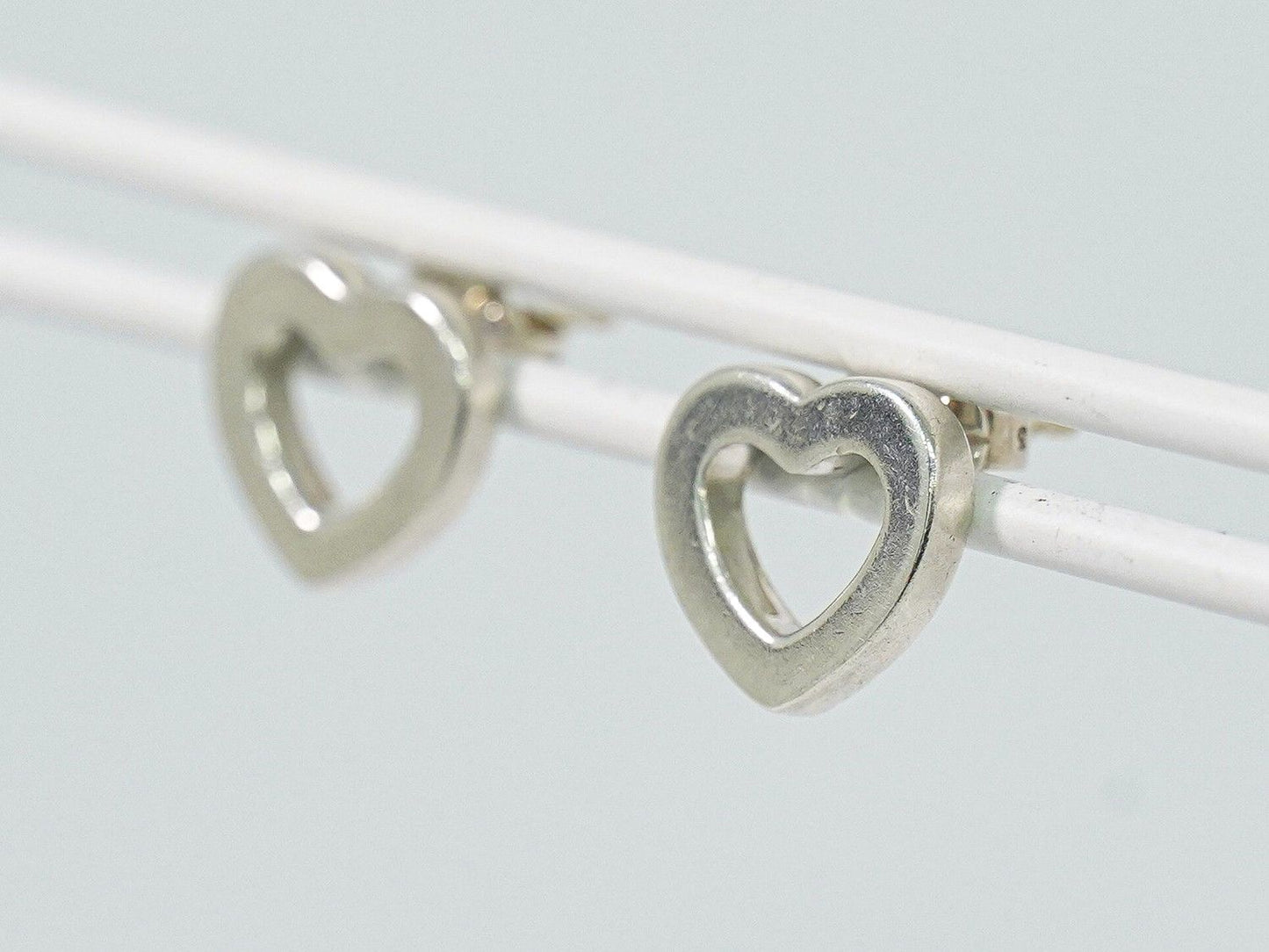 Tiffany & Co Open Heart 925 Earrings Silver — view 6