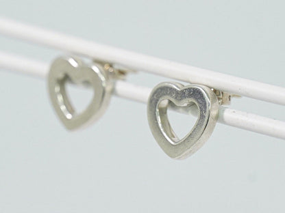 Tiffany & Co Open Heart 925 Earrings Silver — view 6