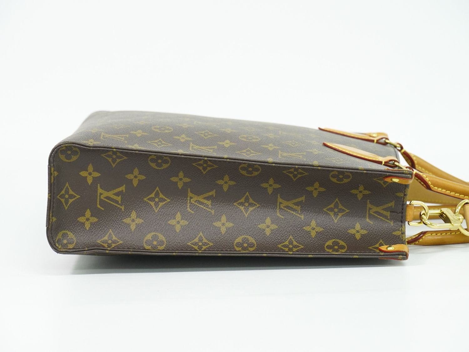 Louis Vuitton LV Sac Plat PM Monogram 2-Way Shoulder Bag Brown — view 4
