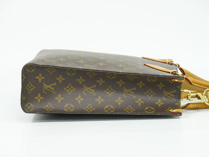 Louis Vuitton LV Sac Plat PM Monogram 2-Way Shoulder Bag Brown — view 4