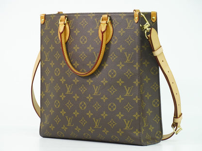 Louis Vuitton LV Sac Plat PM Monogram 2-Way Shoulder Bag Brown — view 2