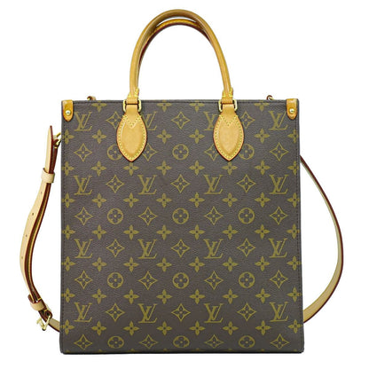 Louis Vuitton LV Sac Plat PM Monogram 2-Way Shoulder Bag Brown