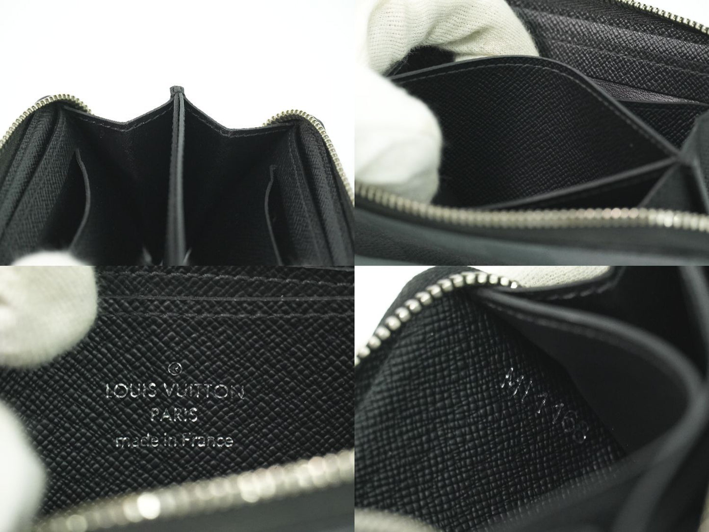 Louis Vuitton LV Zippy Coin Purse Damier Graphite Case Black Gray — view 9
