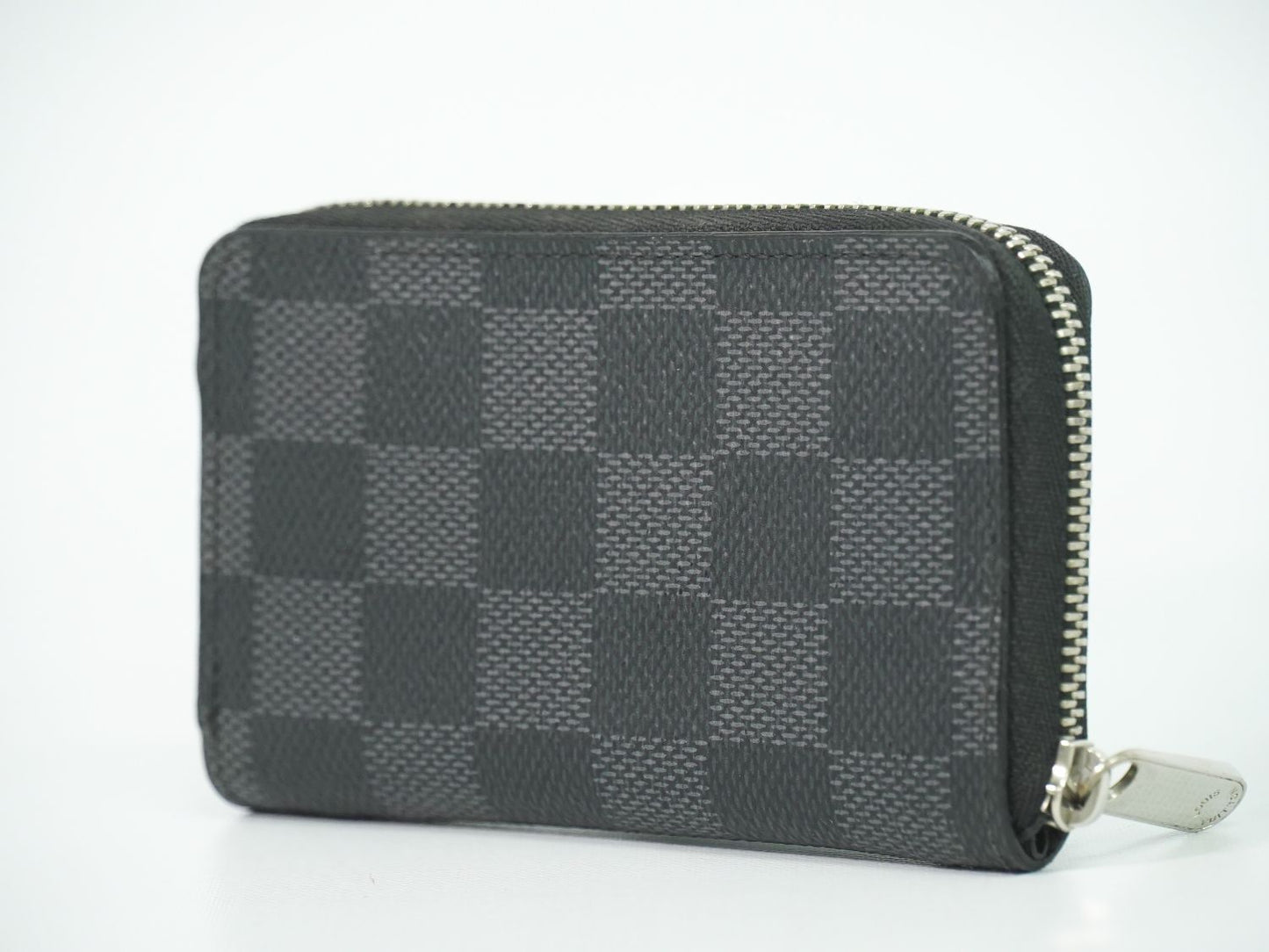 Louis Vuitton LV Zippy Coin Purse Damier Graphite Case Black Gray — view 2
