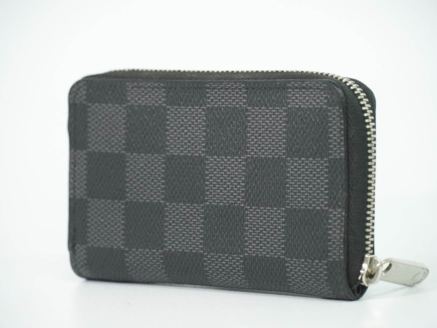 Louis Vuitton LV Zippy Coin Purse Damier Graphite Case Black Gray — view 2