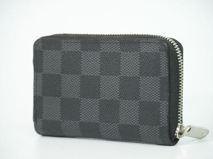 Louis Vuitton LV Zippy Coin Purse Damier Graphite Case Black Gray — view 2