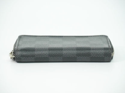 Louis Vuitton LV Zippy Coin Purse Damier Graphite Case Black Gray — view 3