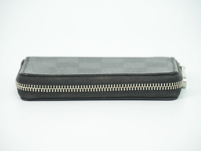 Louis Vuitton LV Zippy Coin Purse Damier Graphite Case Black Gray — view 5