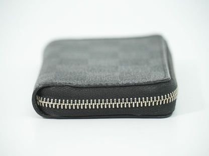 Louis Vuitton LV Zippy Coin Purse Damier Graphite Case Black Gray — view 4