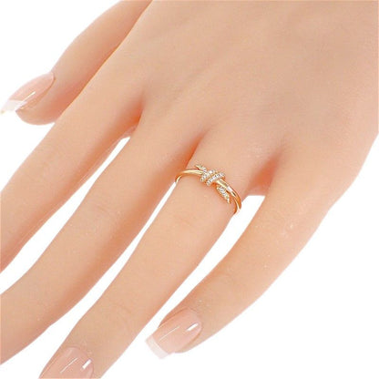 Tiffany & Co Knot Actual Ring Gold Diamond — view 9