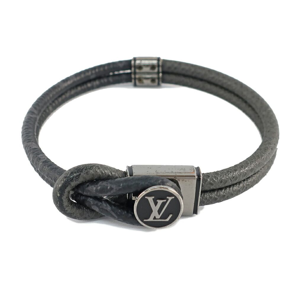Louis Vuitton Heaven Bracelet le Puit Monogram Eclipse Canvas Silver