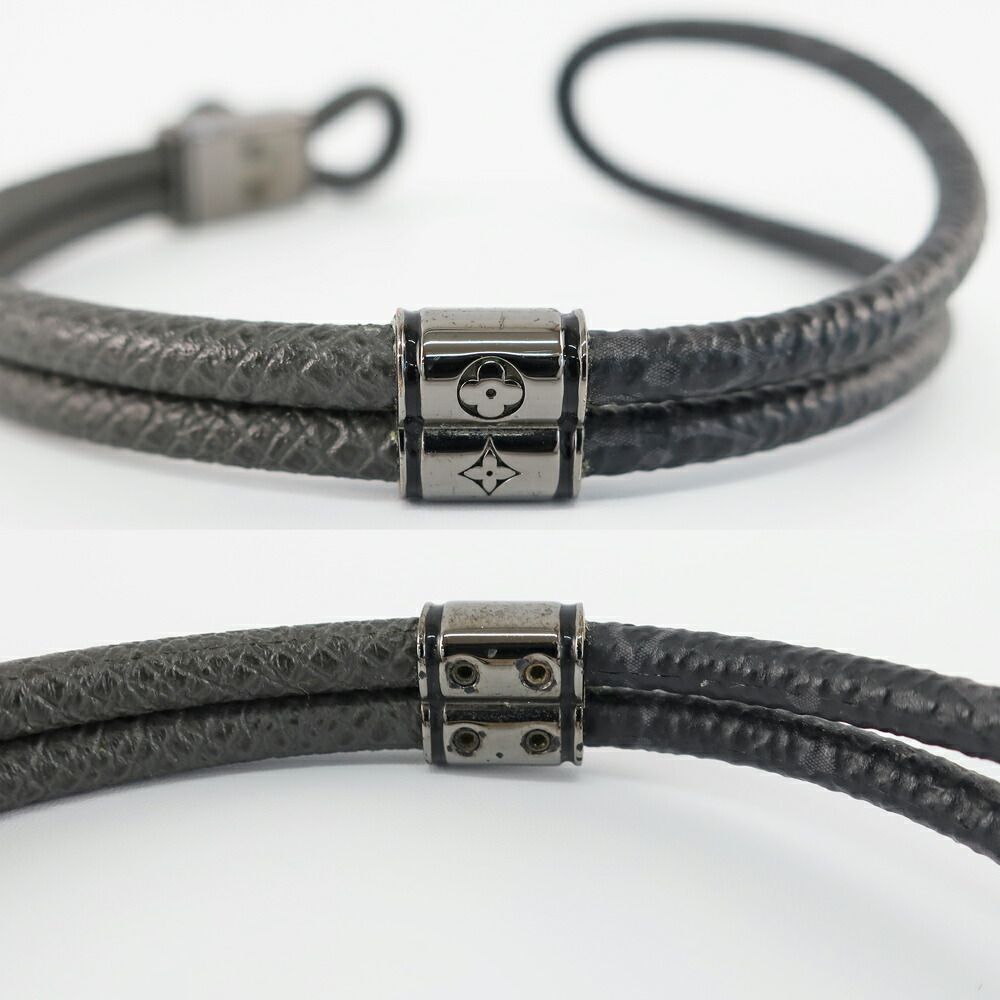 Louis Vuitton Heaven Bracelet le Puit Monogram Eclipse Canvas Silver — view 8