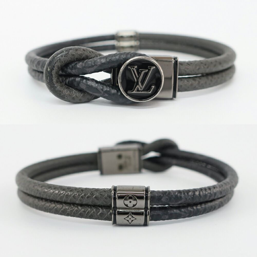 Louis Vuitton Heaven Bracelet le Puit Monogram Eclipse Canvas Silver — view 2