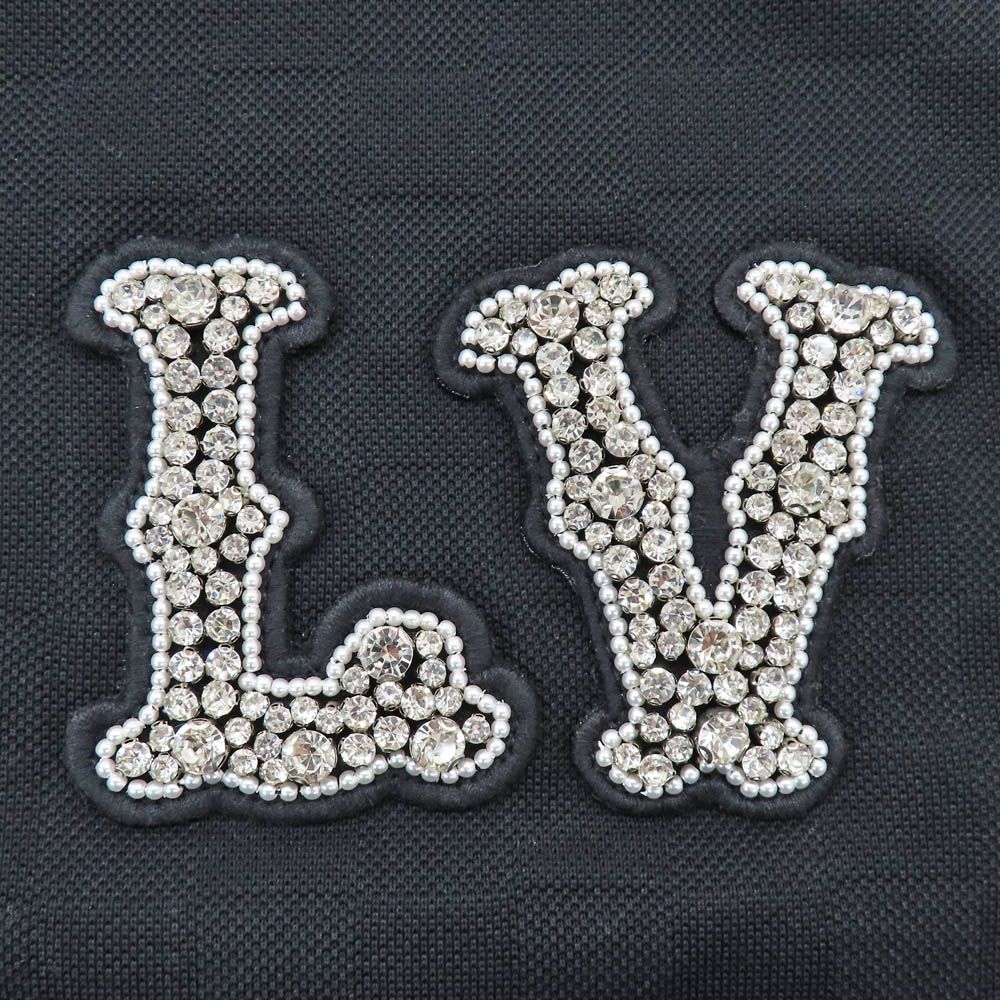 Louis Vuitton LV Embroidery Cotton Pique Polo Shirt S Black Bijoux — view 6