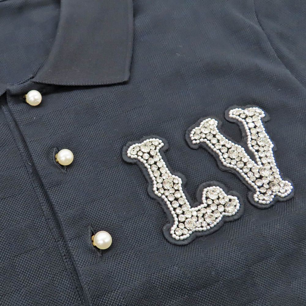 Louis Vuitton LV Embroidery Cotton Pique Polo Shirt S Black Bijoux — view 5