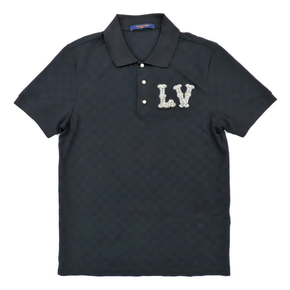 Louis Vuitton LV Embroidery Cotton Pique Polo Shirt S Black Bijoux