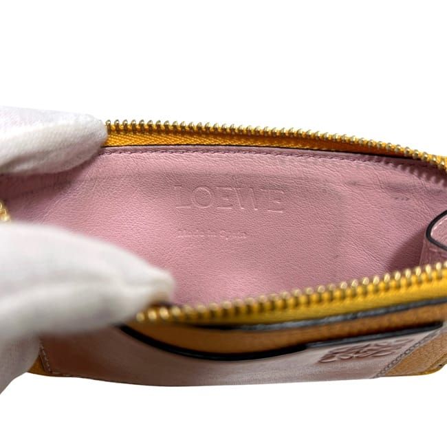 Loewe Coin Case Orange Anagram — view 4