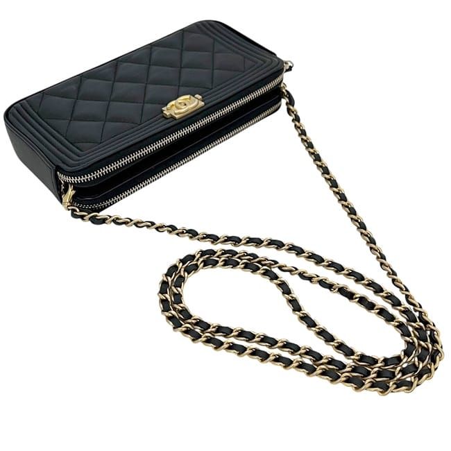 Chanel Shoulder Wallet Black Boy — view 4