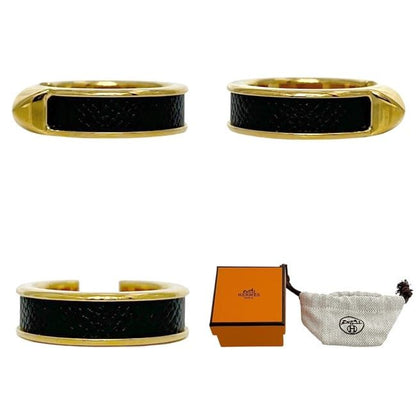 Hermes Ring Athena Double Clu Gold Black Golden — view 2