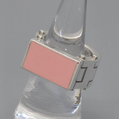 Bottega Veneta Enamel Bolt Ring Pink Color Sterling Silver Box — view 2