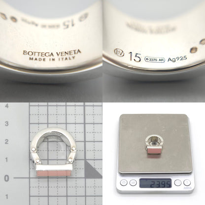 Bottega Veneta Enamel Bolt Ring Pink Color Sterling Silver Box — view 6