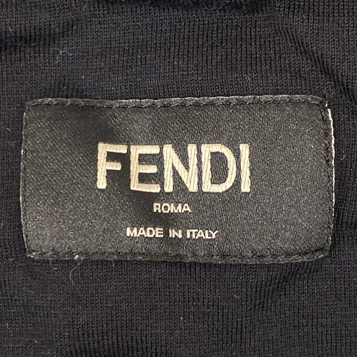 Fendi Short Sleeve T-Shirt IT 54 Black Gold Silver Crew Neck Line Stone Bag Bugs — view 3