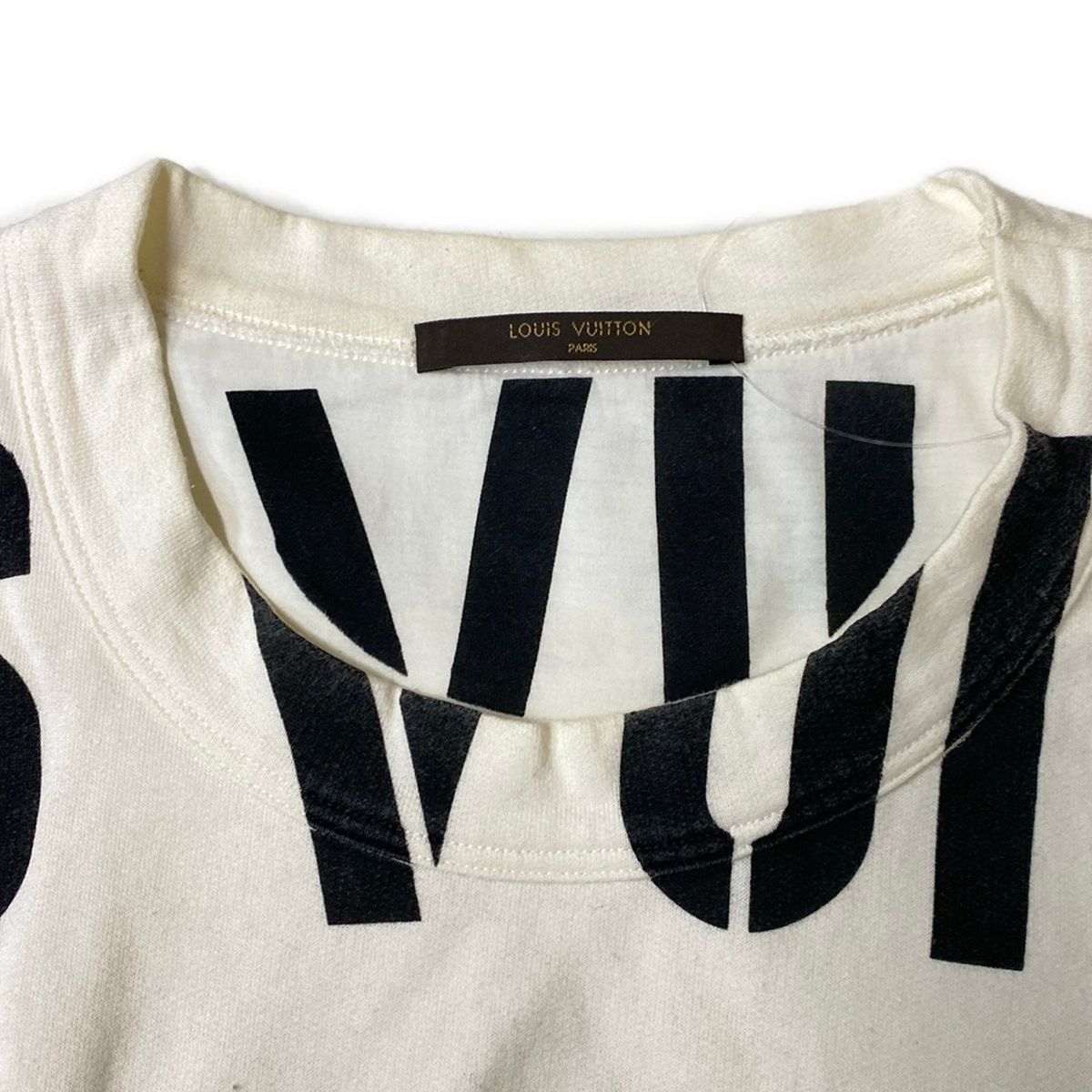 Louis Vuitton Sweatshirt XXL XL Ivory Black Short Sleeve — view 8