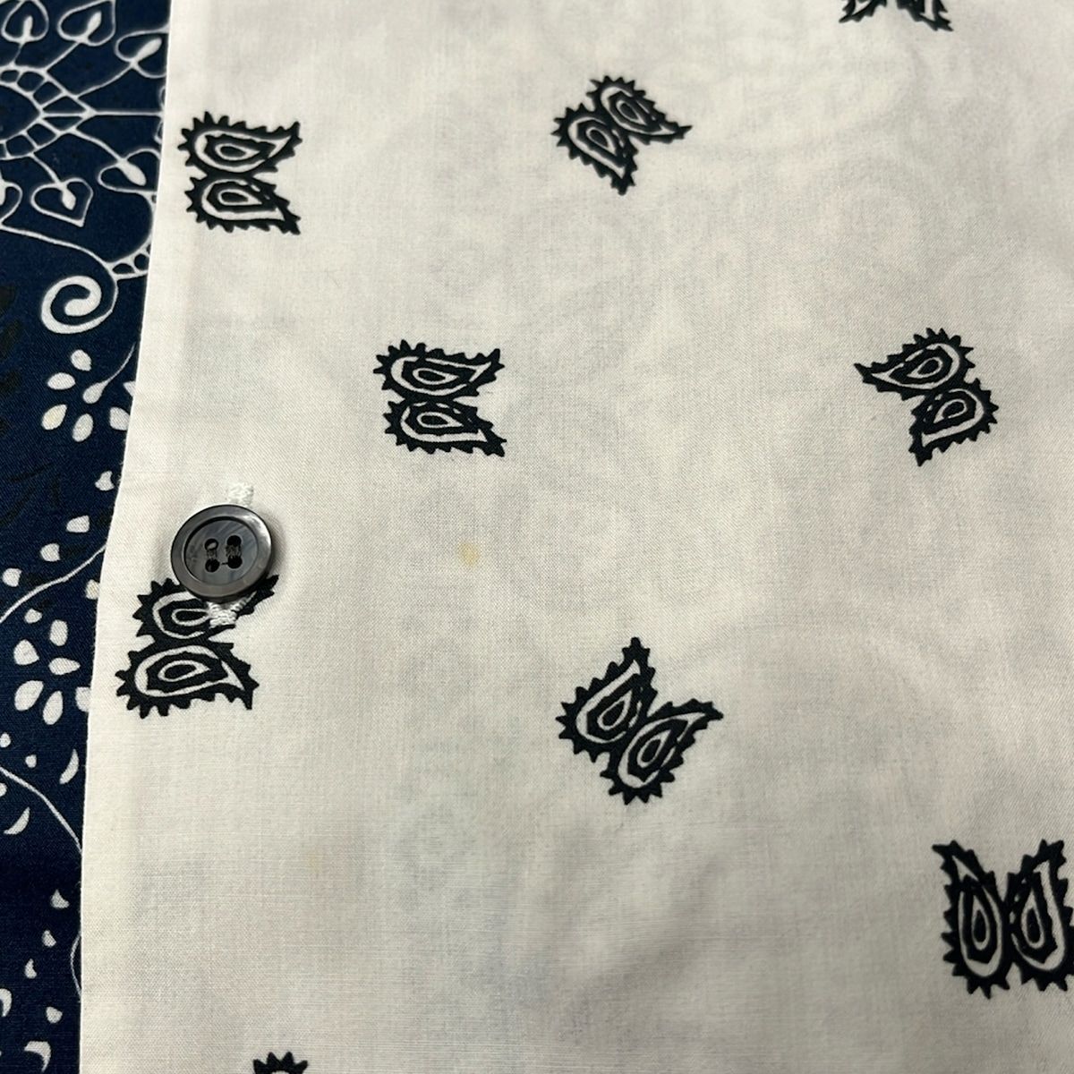Loewe Long Sleeve Shirt L Navy Red Multi Paisley Pattern Deformed — view 5