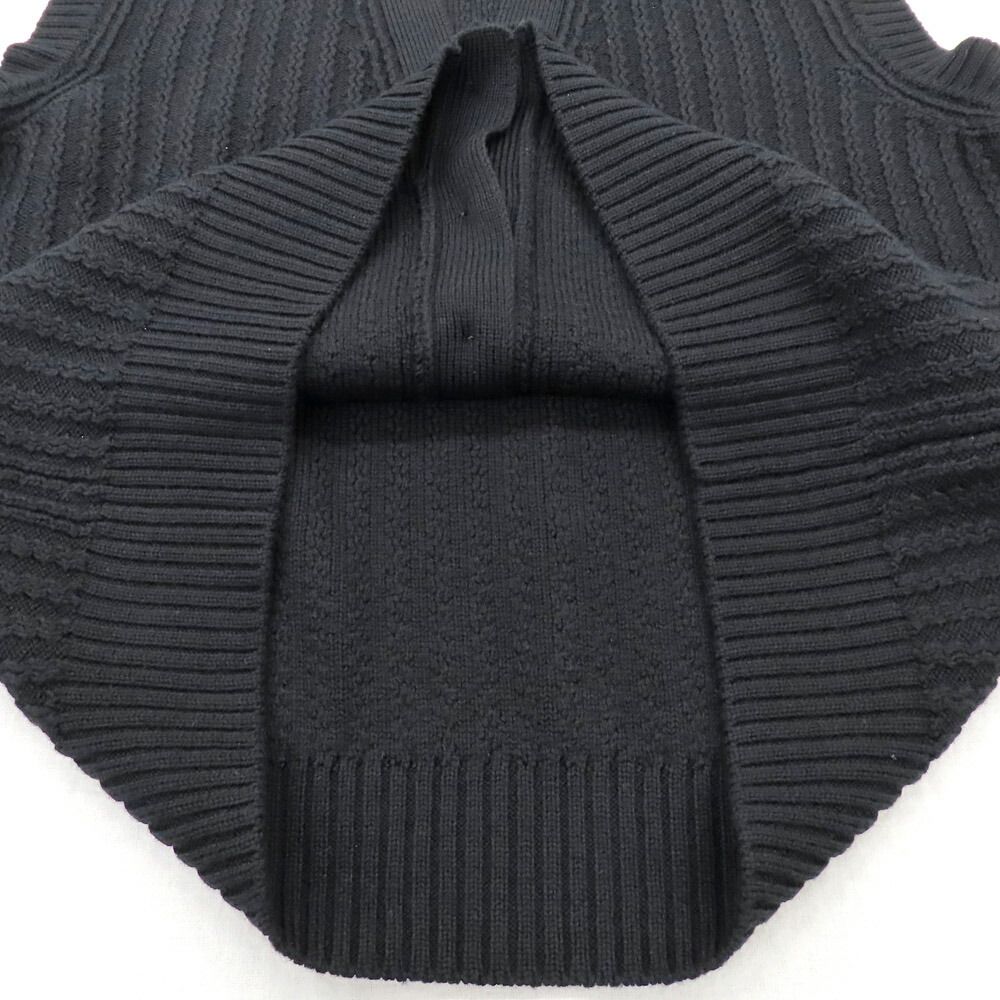 Louis Vuitton V-neck Merino Wool Vest with Blue Pattern L Black — view 4