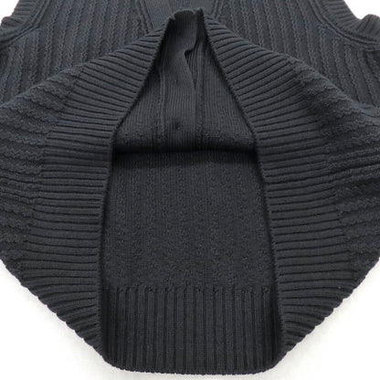 Louis Vuitton V-neck Merino Wool Vest with Blue Pattern L Black — view 4