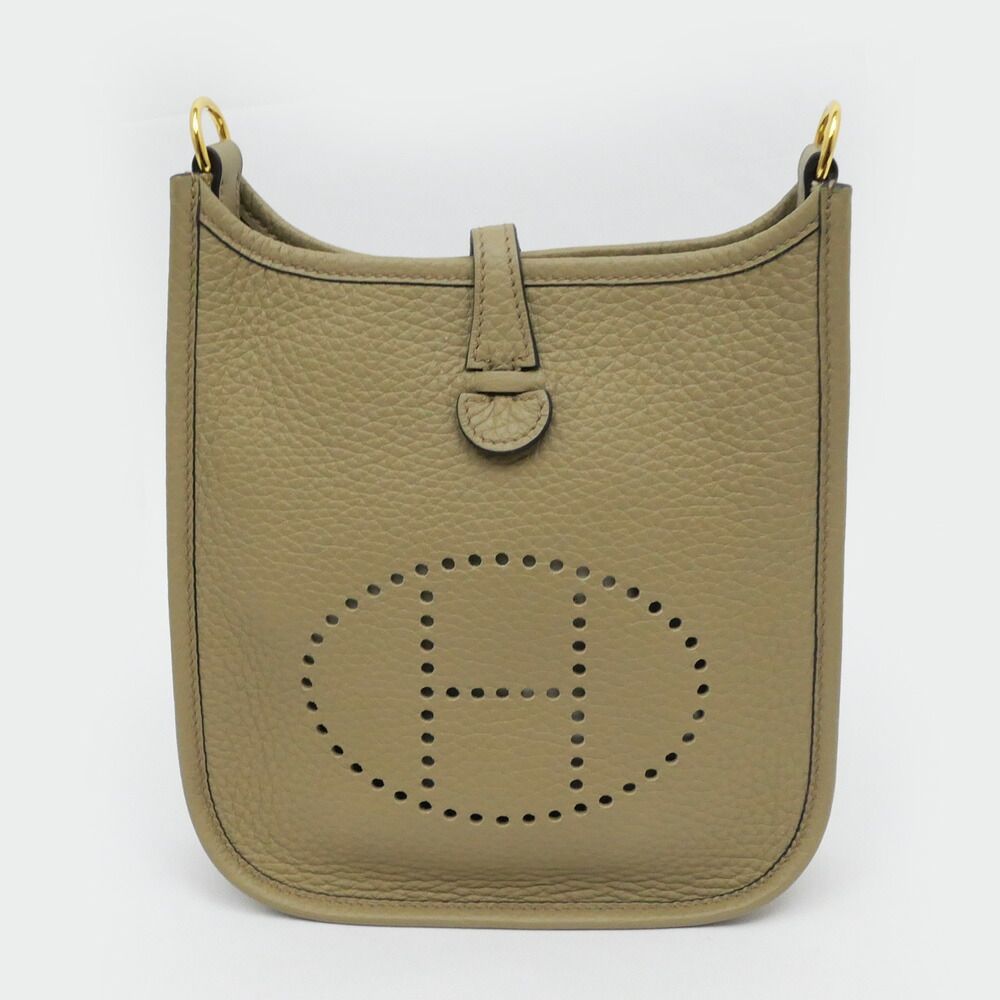 Hermes Evelyne TPM Beige Marfa Gold Taurillon Clemence Shoulder Bag Leather — view 9