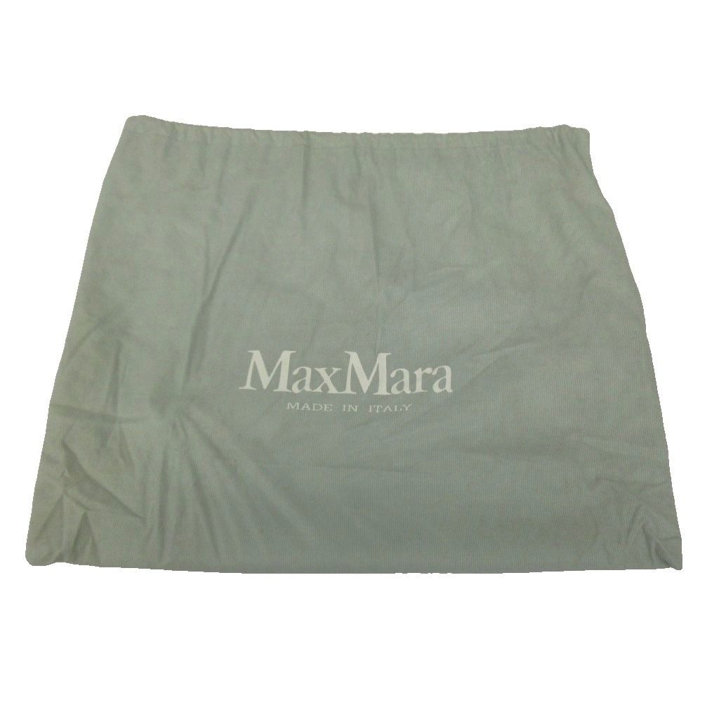 Max Mara Handbag Tote Leather Logo Gold Mint Green White — view 8