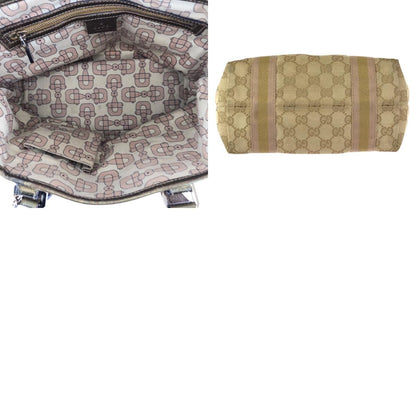 Gucci Beige Gold GG Canvas Leather Mini Tote — view 9