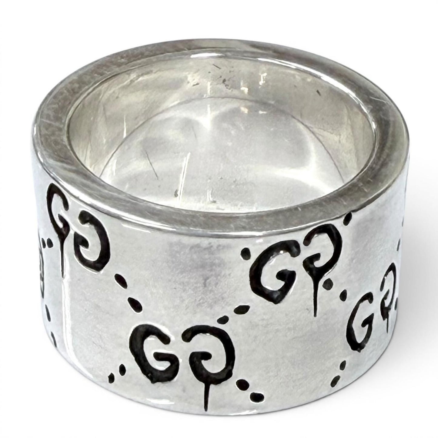 Gucci 925 Ghost Ring Wide Silver
