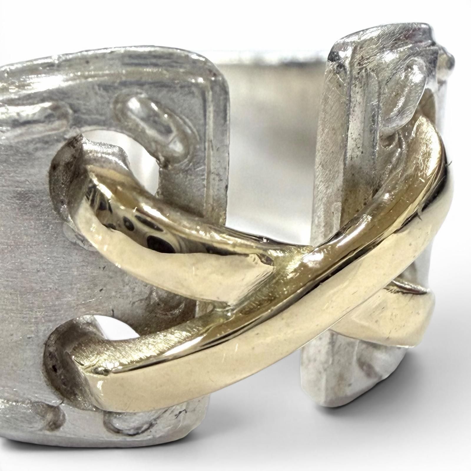 Hermes Vintage Mexico Ring 925 Combination Silver Gold — view 5