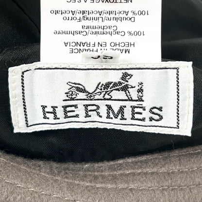 Hermes Cashmere Stitch Crochet Hat Bucket Hat Brown 56 — view 7